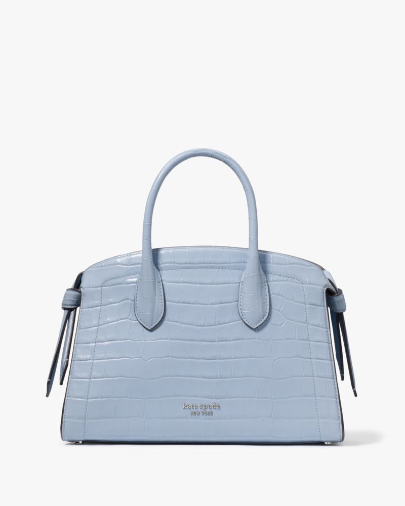 Knott Croc-embossed Medium Zip-top Satchel