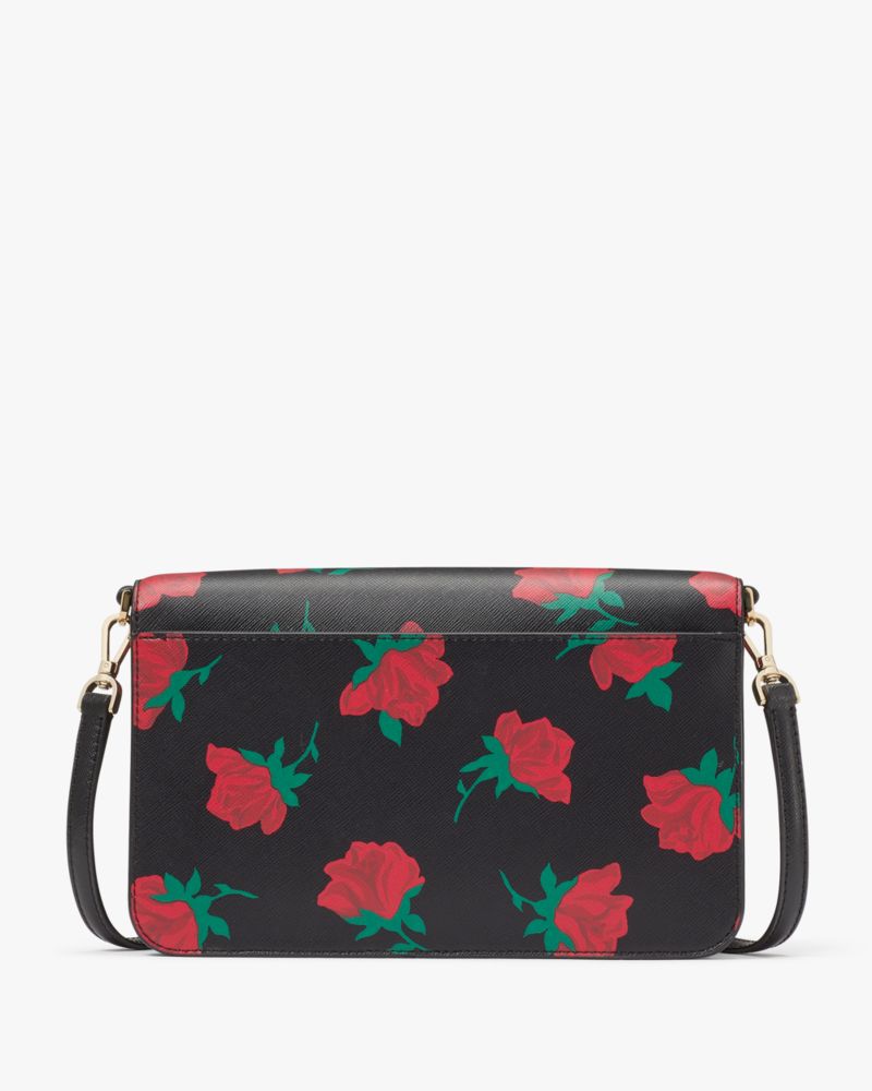 Madison Rose Toss Printed Flap Crossbody
