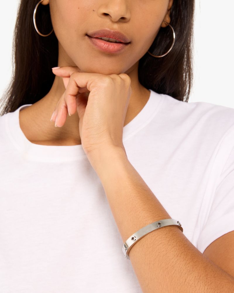Spot The Spade Studded Hinged Bangle