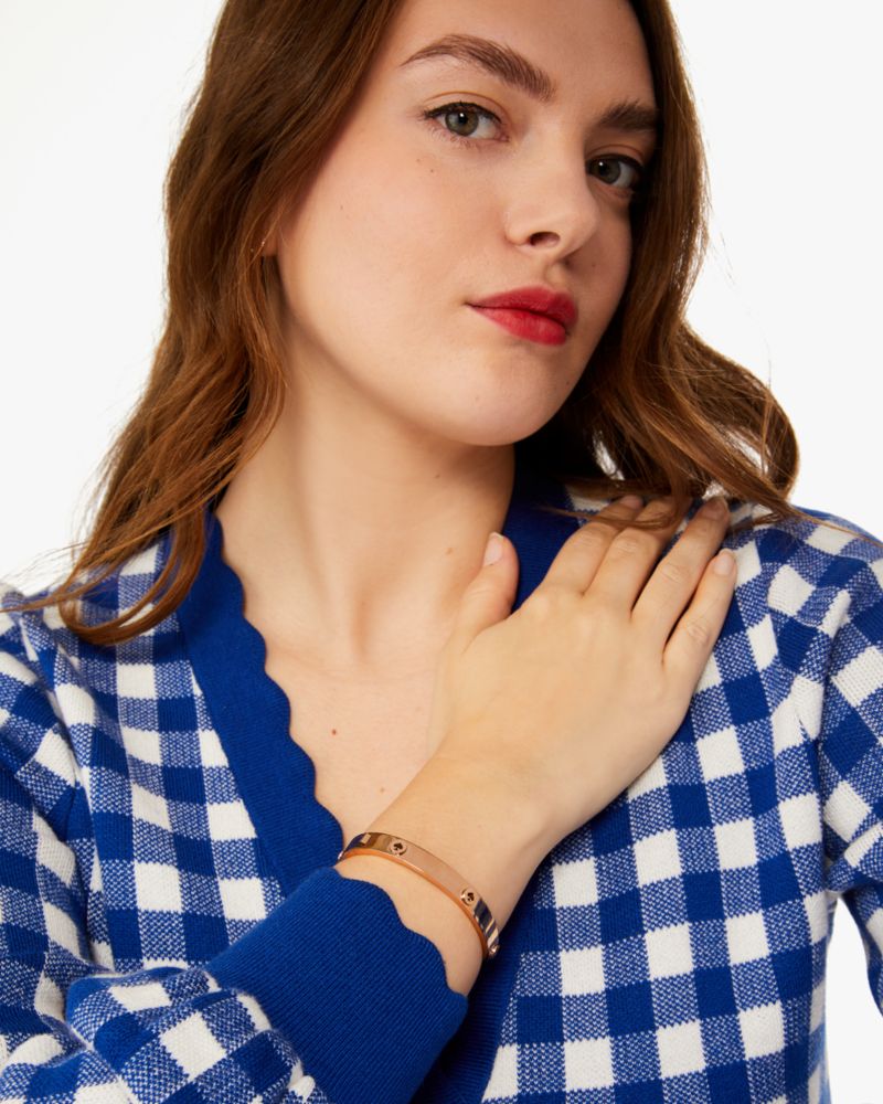 Spot The Spade Studded Hinged Bangle