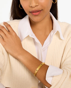 Spot The Spade Studded Hinged Bangle