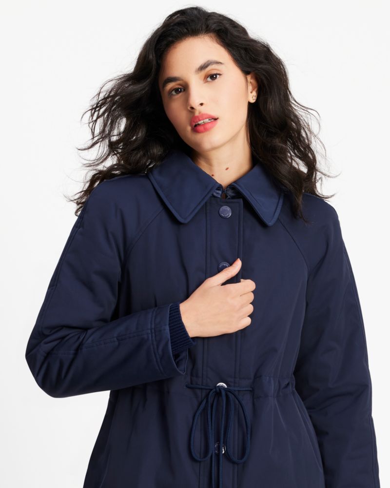Cinch Waist Faux Fur Coat