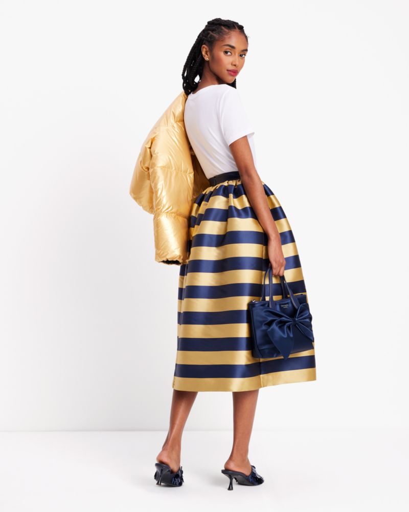 Awning Stripe Midi Skirt