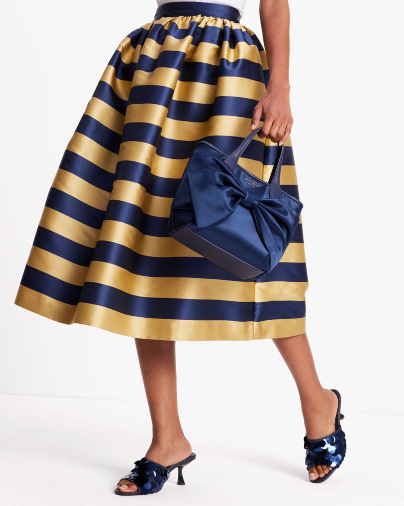 Awning Stripe Midi Skirt