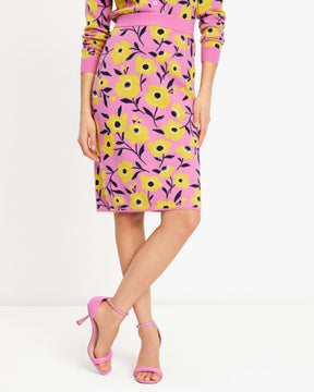 Sunshine Floral Embellished Pencil Skirt