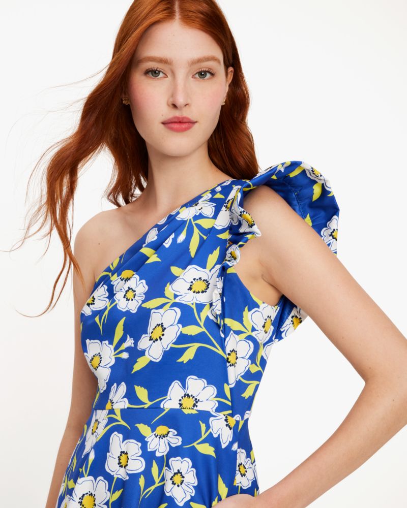 Sunshine Floral One-shoulder Dress