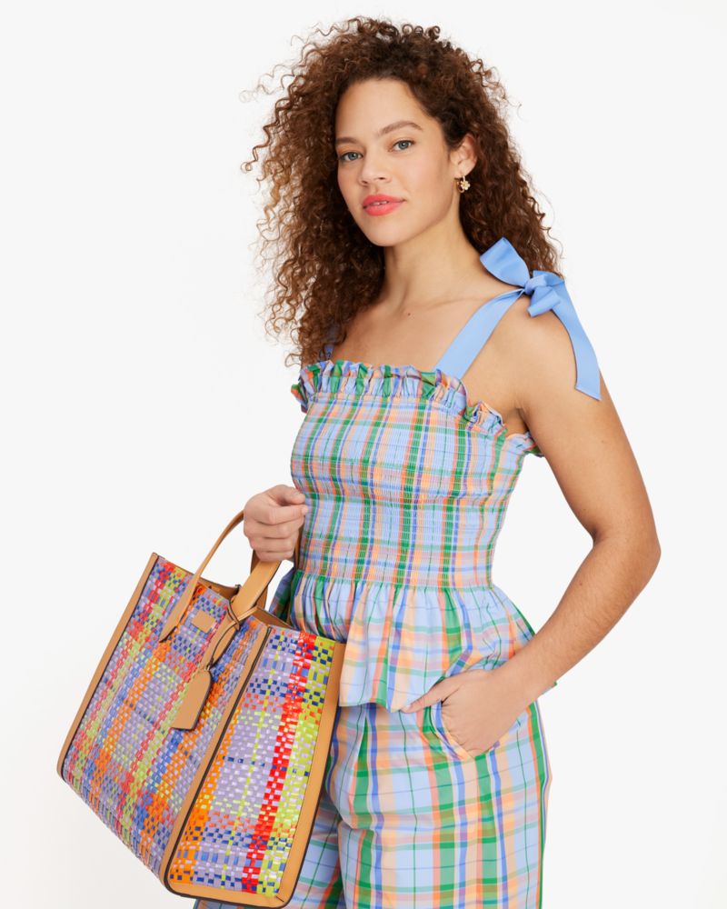 Sunshine Madras Smocked Top