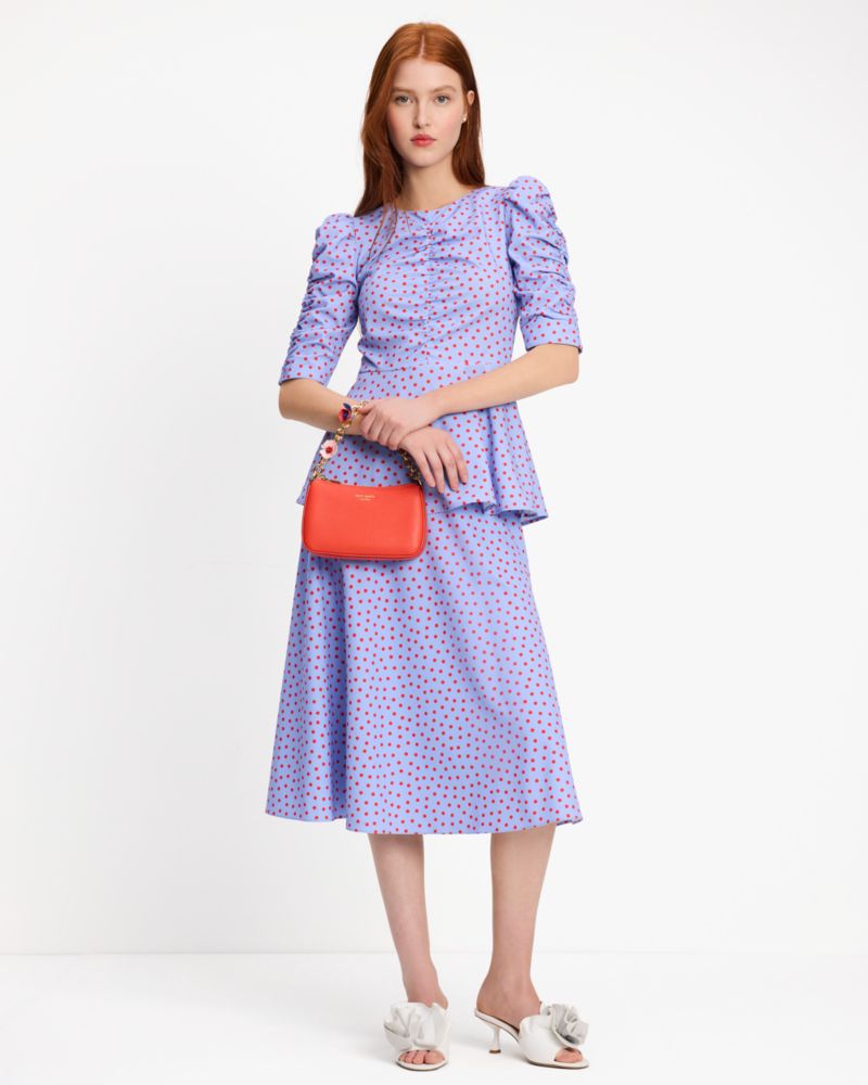 Spring Time Dot Ruched Top