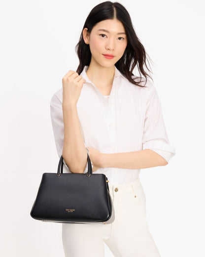 Grace Fine Grain Leather Medium Satchel