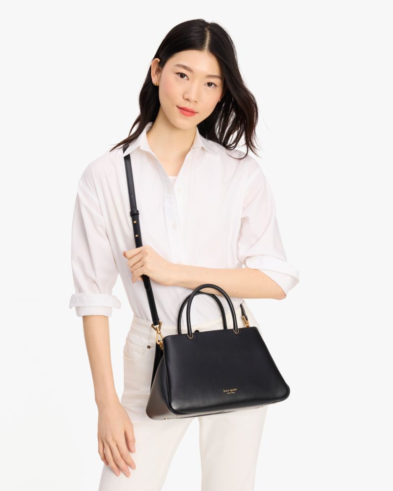 Grace Fine Grain Leather Medium Satchel