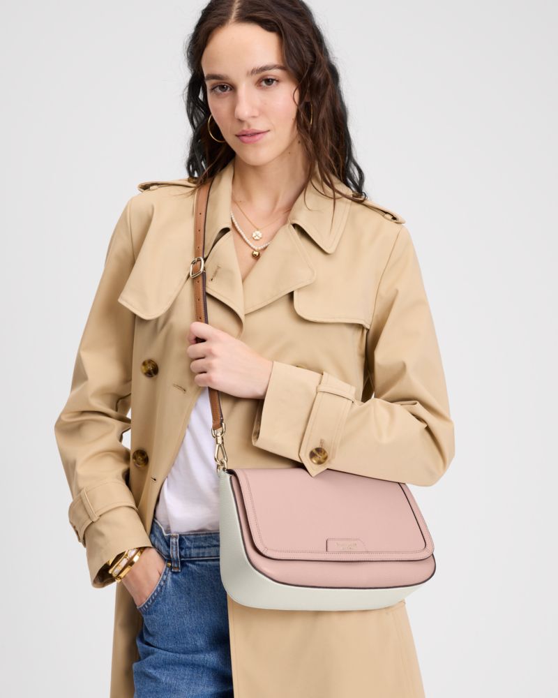 Hudson Colorblocked Convertible Flap Shoulder Bag