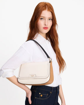 Hudson Colorblocked Convertible Flap Shoulder Bag