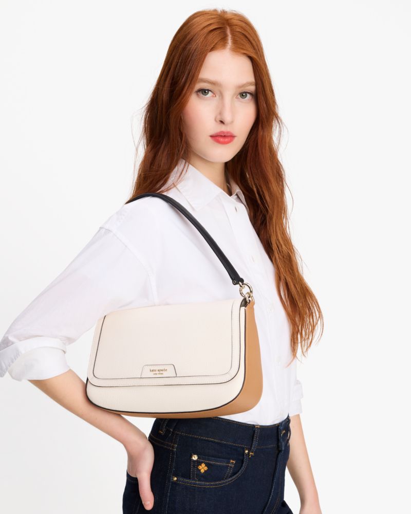 Hudson Colorblocked Convertible Flap Shoulder Bag