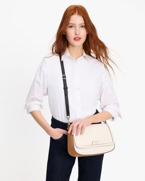 Hudson Colorblocked Convertible Flap Shoulder Bag
