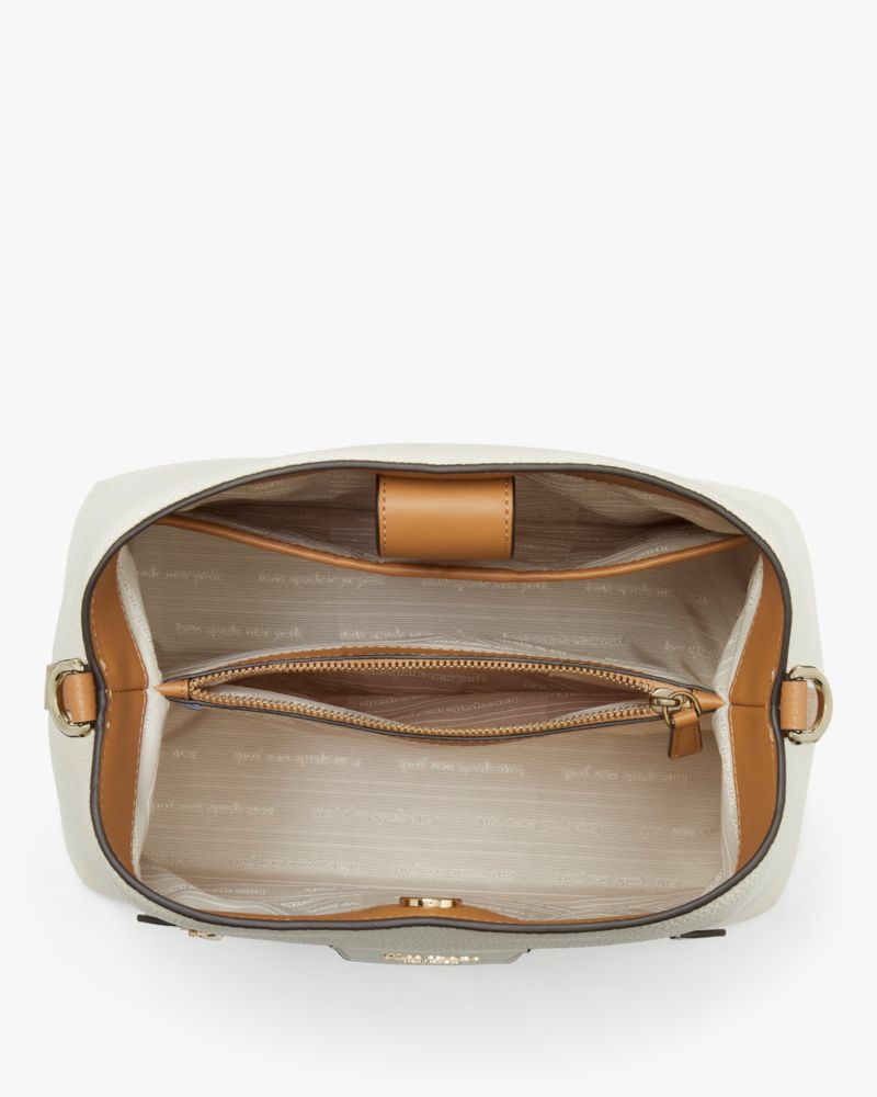 Hudson Colorblocked Pebbled Leather Shoulder Bag