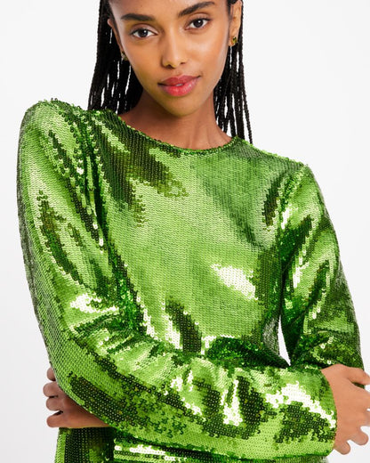 Sequin Crewneck Top