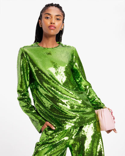 Sequin Crewneck Top