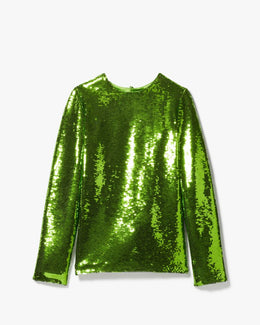 Sequin Crewneck Top