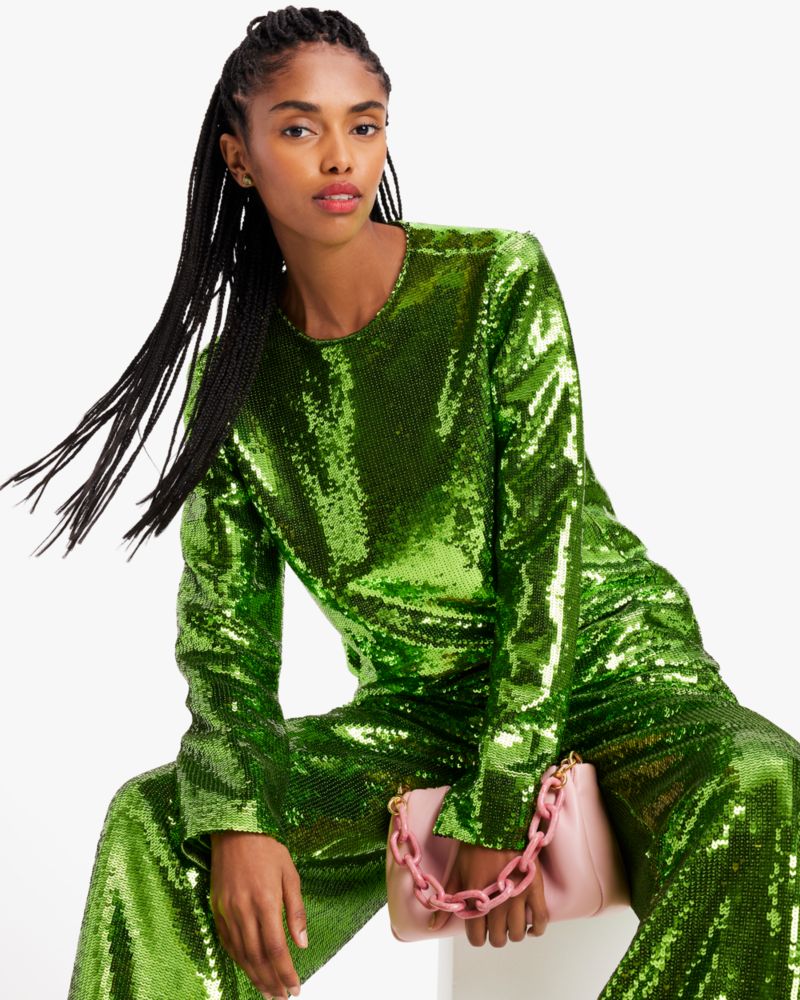 Sequin Crewneck Top