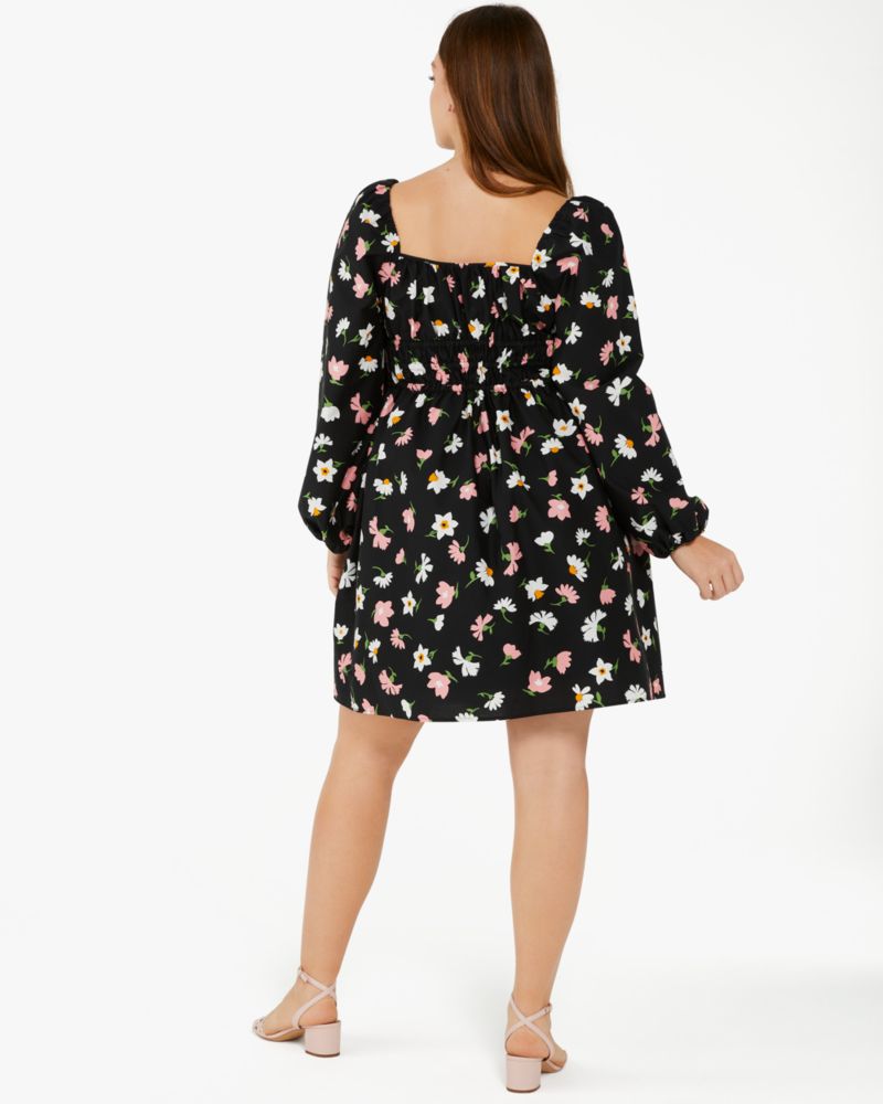 Floral Waltz Square-neck Dress