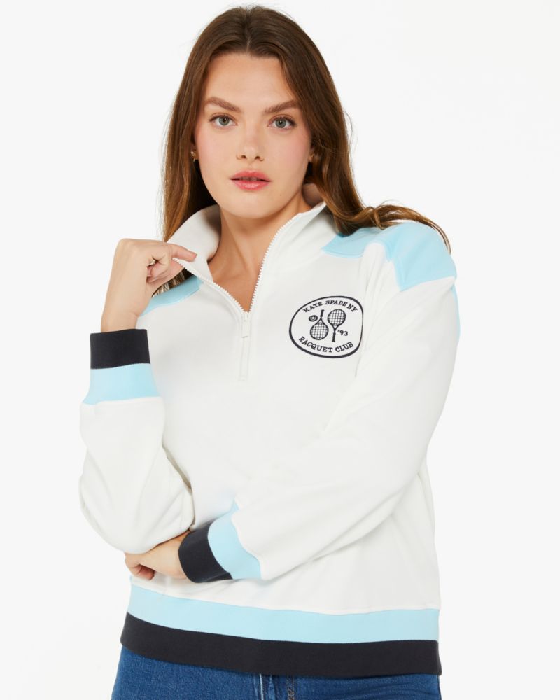 Tennis Raquet Club Quarter Zip Pullover