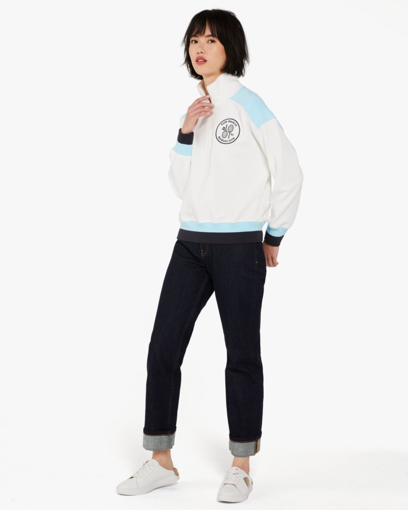 Tennis Raquet Club Quarter Zip Pullover