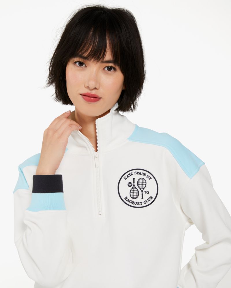 Tennis Raquet Club Quarter Zip Pullover