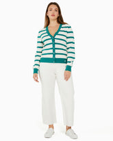 Striped Scalloped Cardigan