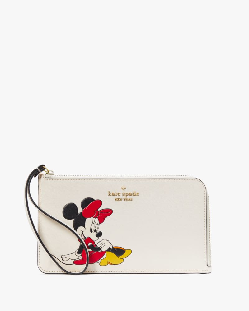 Disney X Kate Spade New York Minnie Medium L-zip Wristlet
