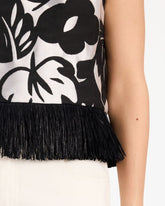 Tropical Foliage Raffia Shell