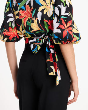 Summer Lilies Wrap Top