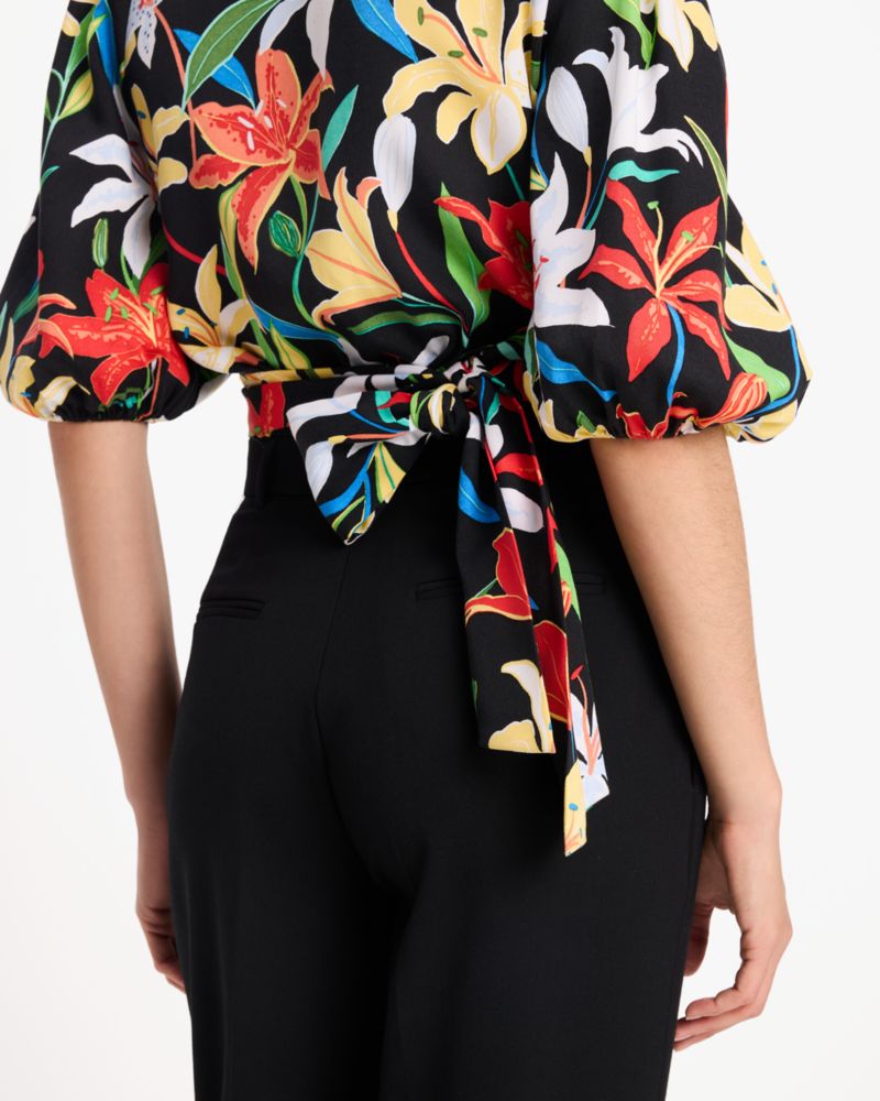 Summer Lilies Wrap Top