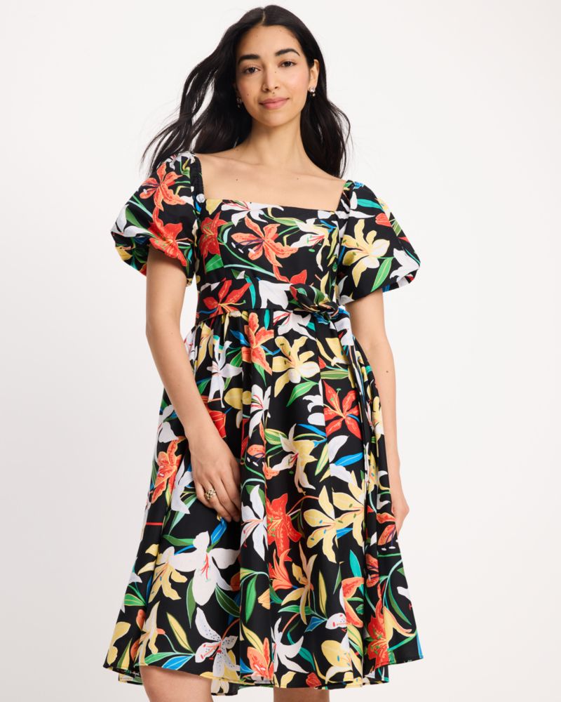 Summer Lilies Off-the-shoulder Dress