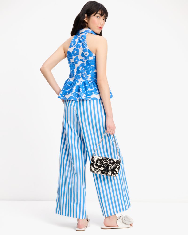 Tropical Foliage Embroidered Top