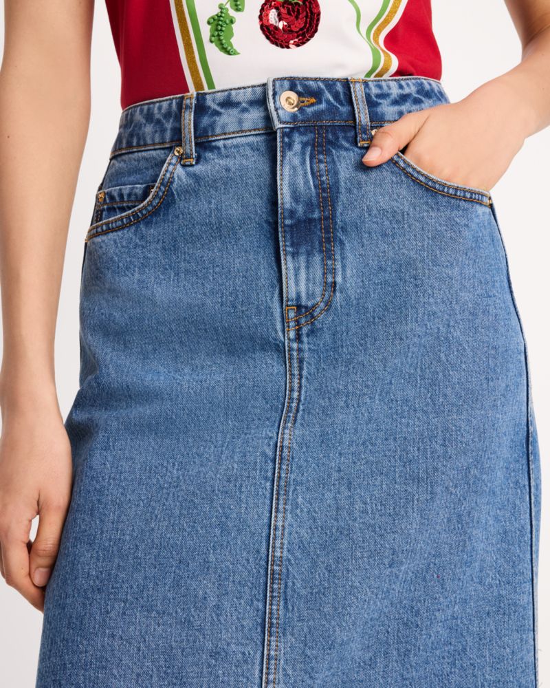 Denim Midi Skirt