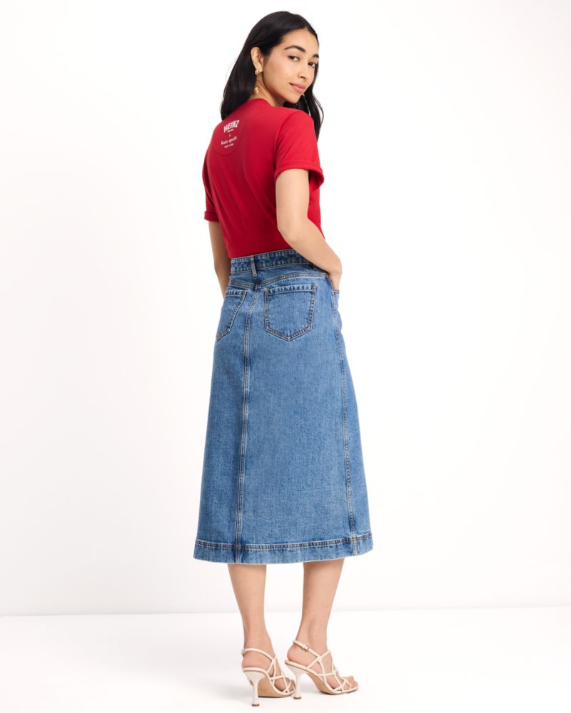 Denim Midi Skirt