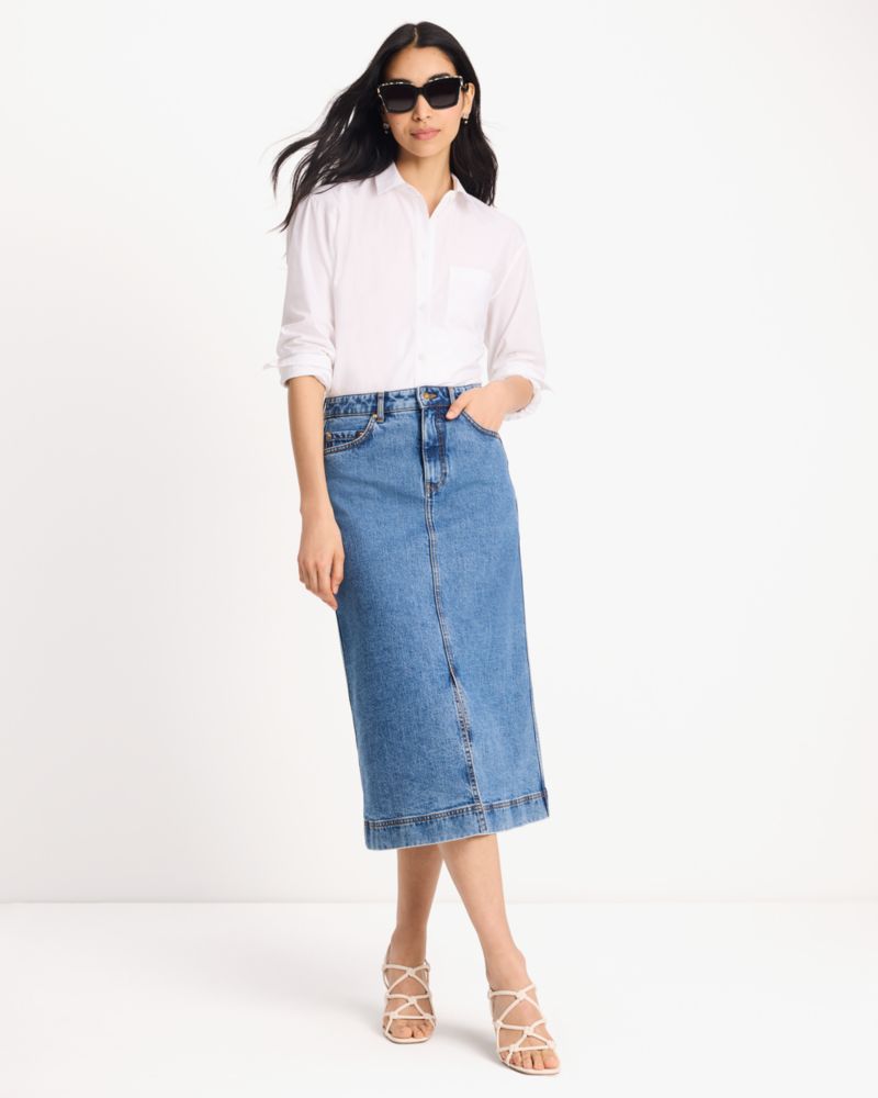 Denim Midi Skirt