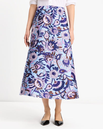 Autumn Paisley Midi Skirt