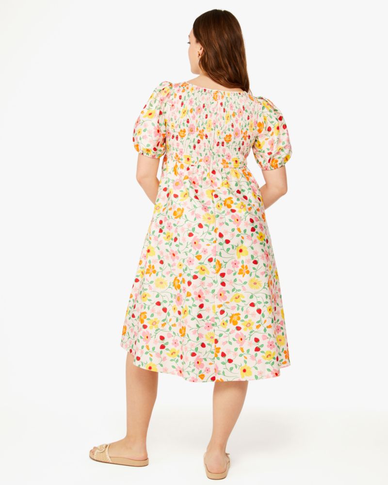 Strawberry Garden Midi Dress