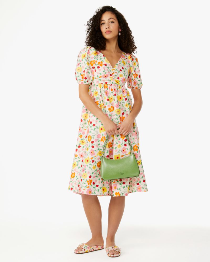 Strawberry Garden Midi Dress