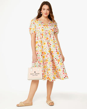 Strawberry Garden Midi Dress