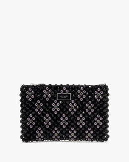 Purl Flower Beaded Mini Shoulder Bag