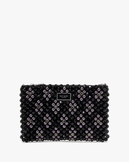 Purl Flower Beaded Mini Shoulder Bag
