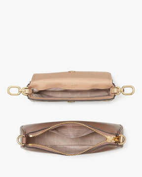 Double Up Croc Embossed Crossbody