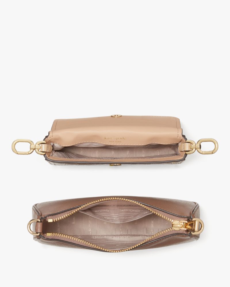Double Up Croc Embossed Crossbody