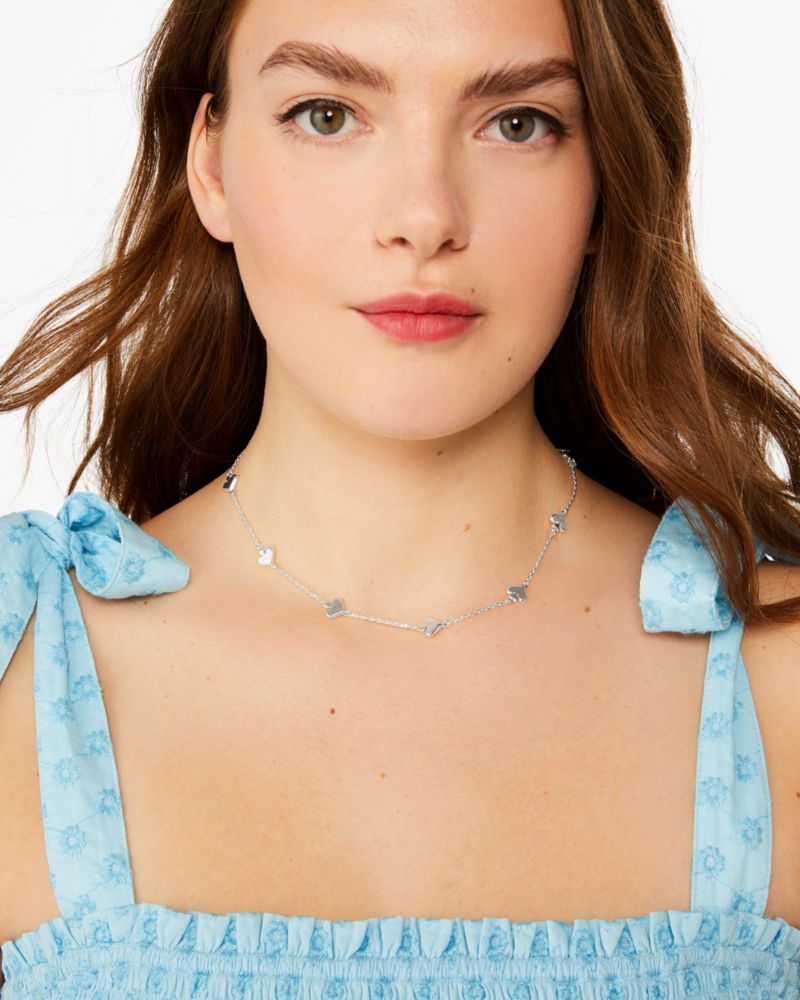 Spot The Spade Metal Scatter Necklace