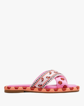 Rio Bandana Patchwork Slide Sandals
