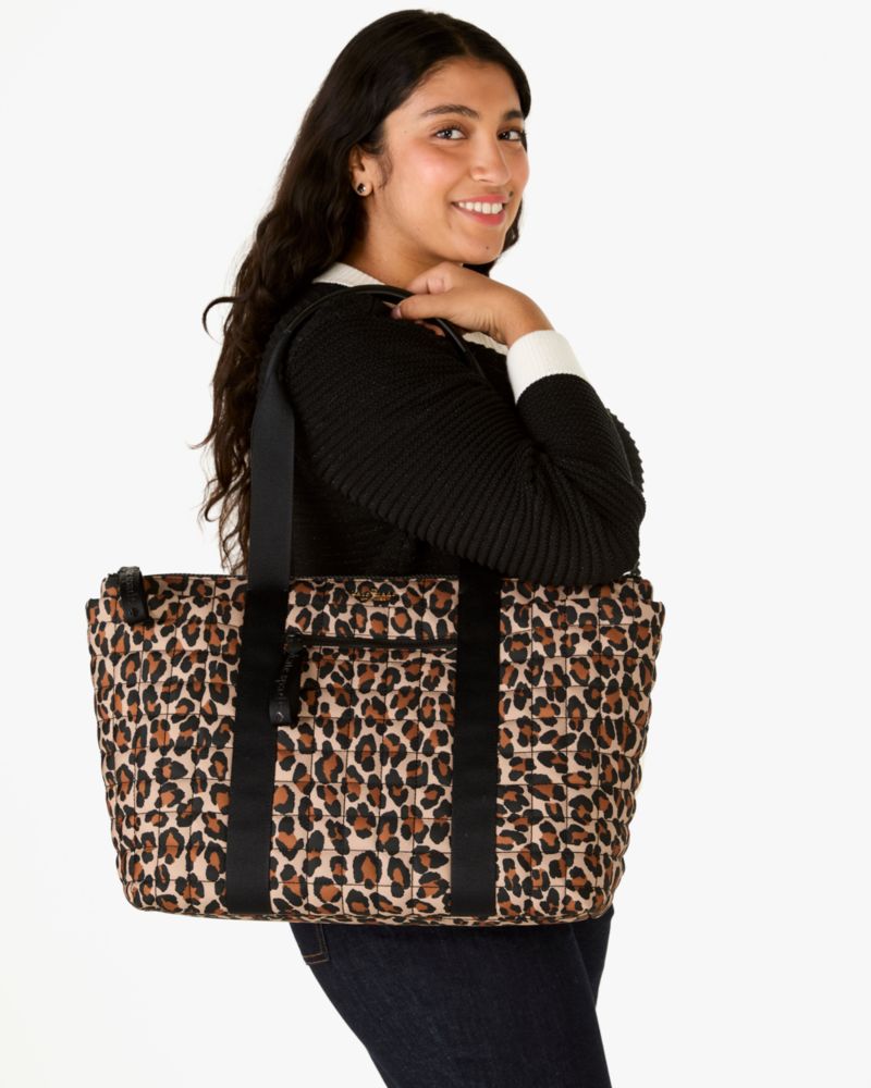 Camden Quilted Leopard Extra Large Tote