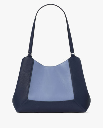 Lena Colorblock Large Triple Compartment Shoulder Bag