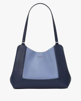 Lena Colorblock Large Triple Compartment Shoulder Bag